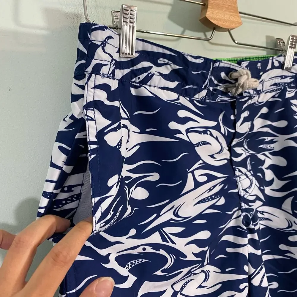 Polo Ralph Lauren Youth Navy Sharks Swim Trunks Size XL (18-20)